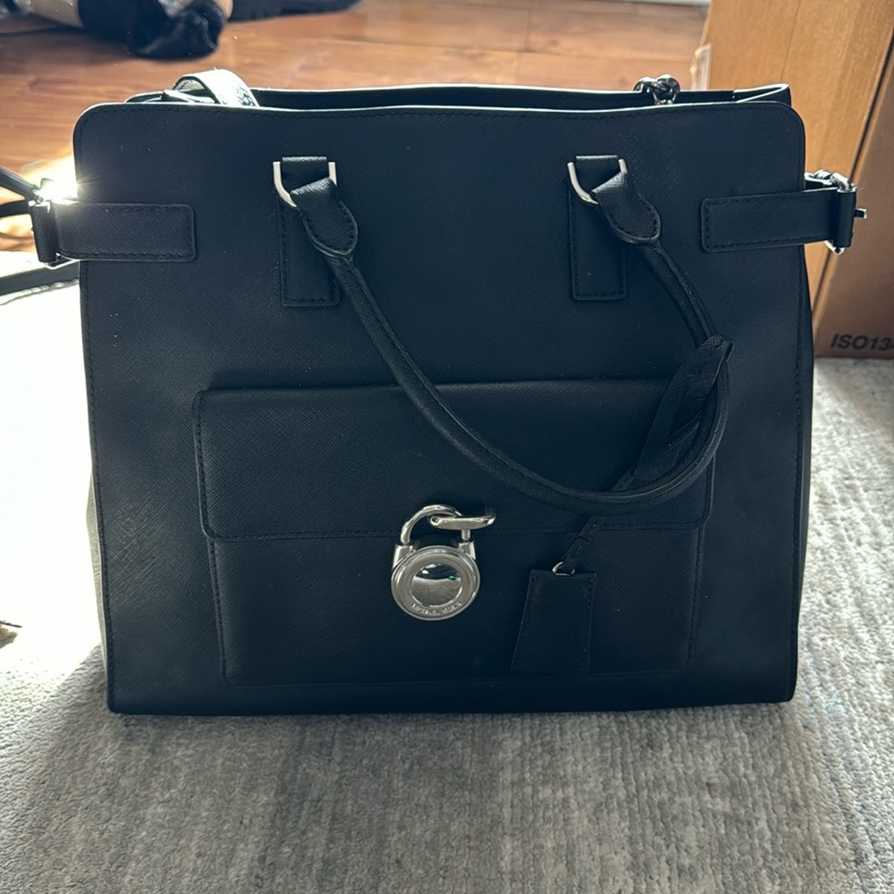 Michael Kors Hamilton Medium Satchel bag with lock and key